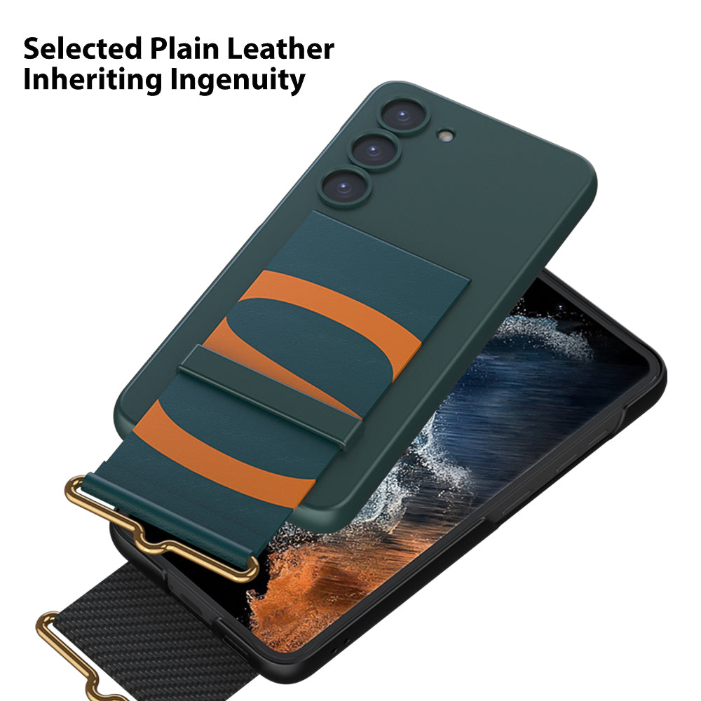 GKK Til Samsung Galaxy S23 Skjult Kickstand Bagcover PU Lædercoated Hard PC Telefon Case GKK Til Samsung Galaxy S23 Skjult Kickstand Bagcover PU Lædercoated Hard PC Telefon Case